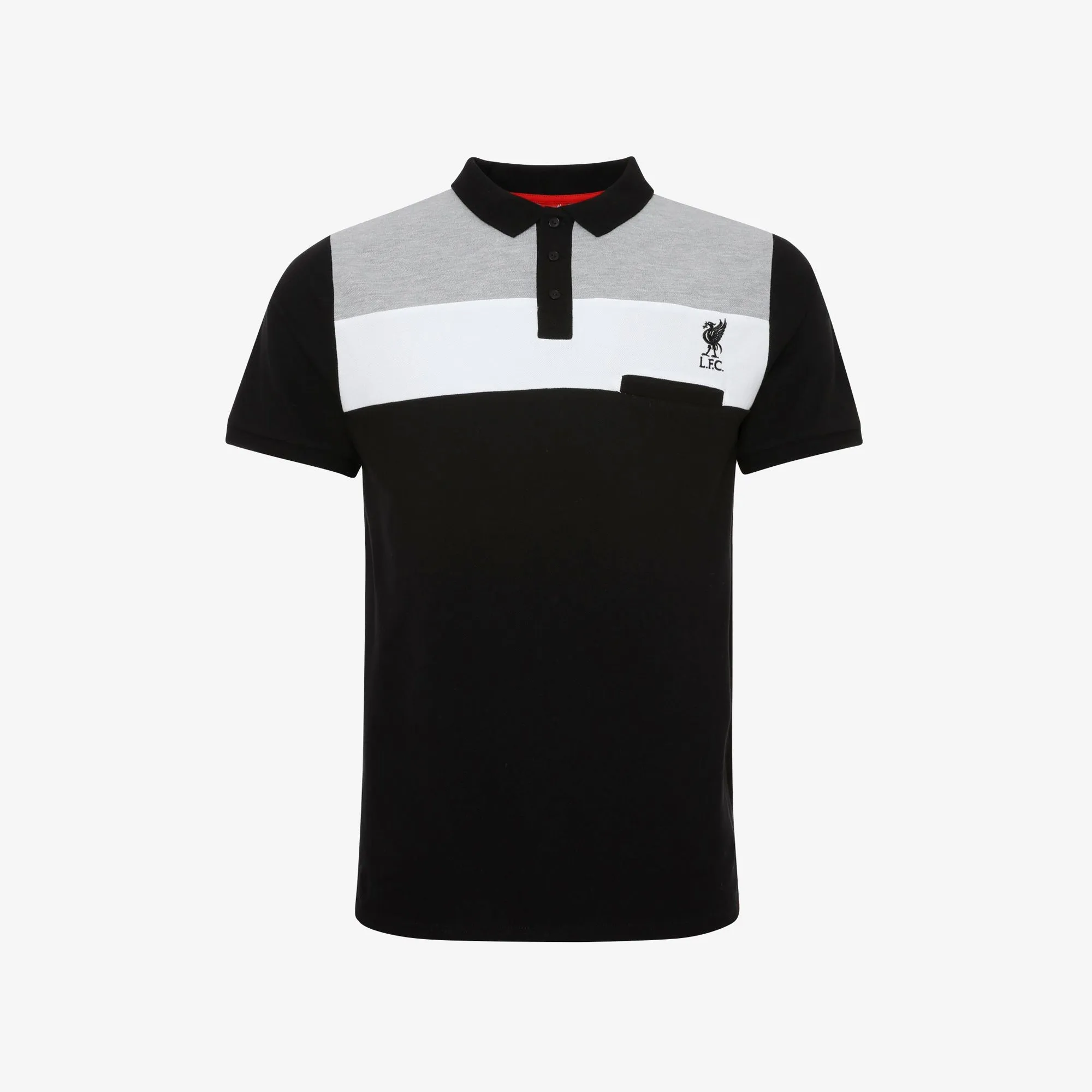 LFC Mens Black Colour Block Polo
