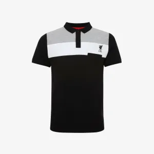 LFC Mens Black Colour Block Polo
