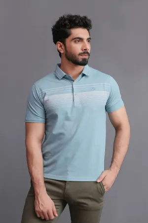 LIGHT GREEN STRIPED POLO