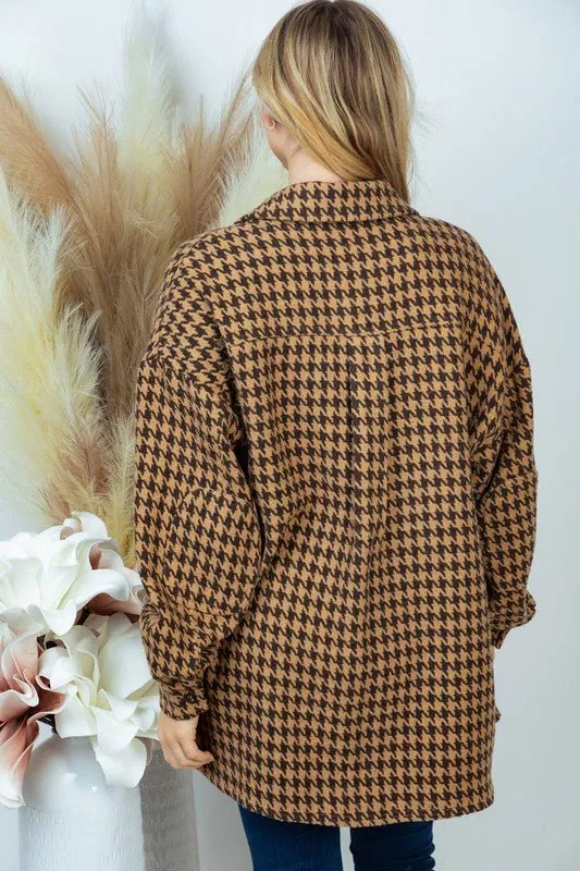 Long Sleeve Houndstooth Jacket