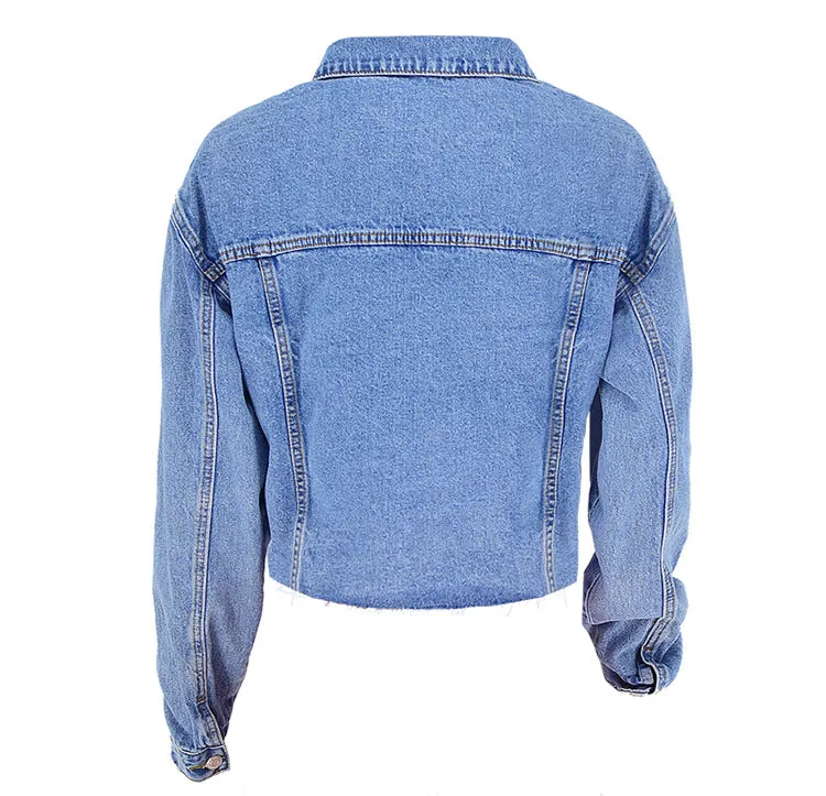 Loose Women's Street Short Cropped Denim Jacket