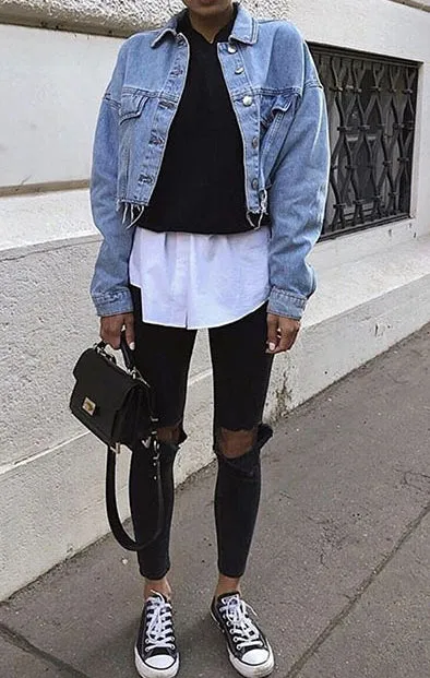 Loose Women's Street Short Cropped Denim Jacket