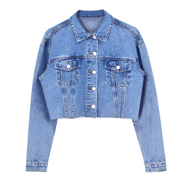 Loose Women's Street Short Cropped Denim Jacket