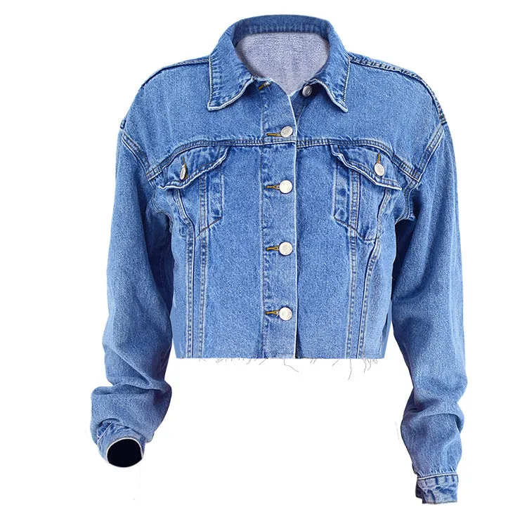 Loose Women's Street Short Cropped Denim Jacket