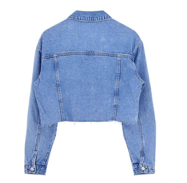 Loose Women's Street Short Cropped Denim Jacket