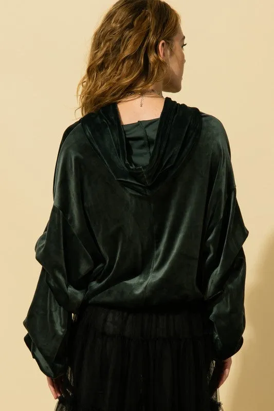 MAGIC VELVET HOODED PULLOVER