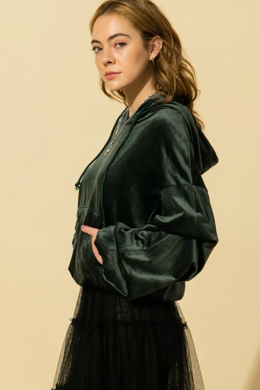 MAGIC VELVET HOODED PULLOVER