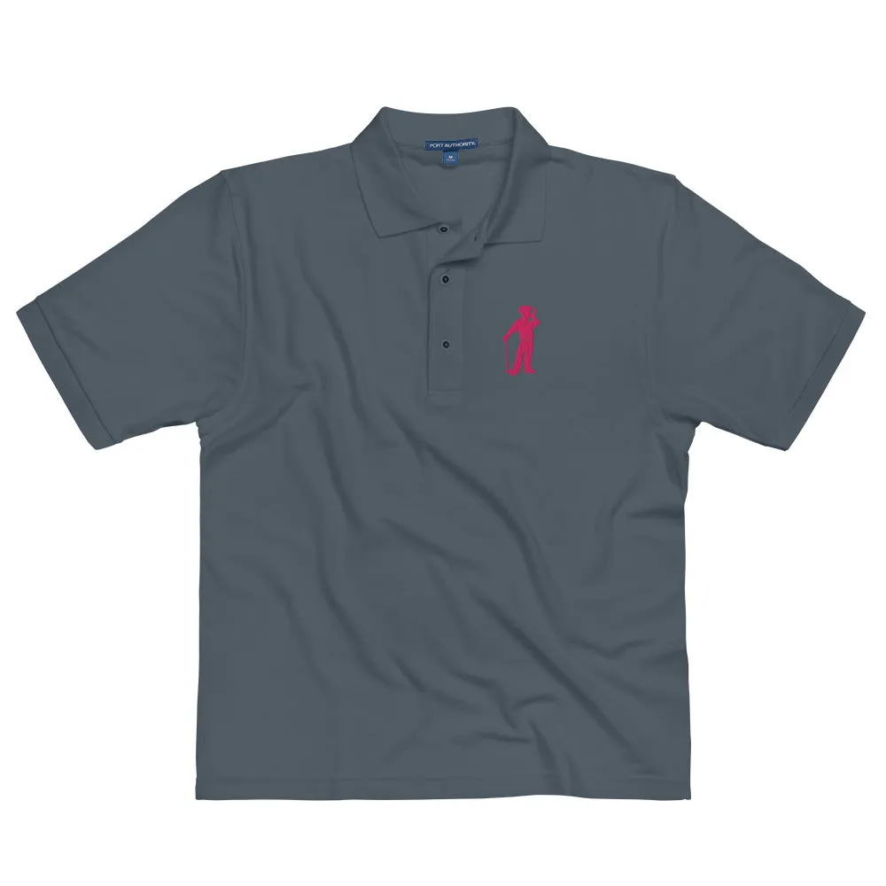 Male Golfer Premium Embroidered Polo - Pink