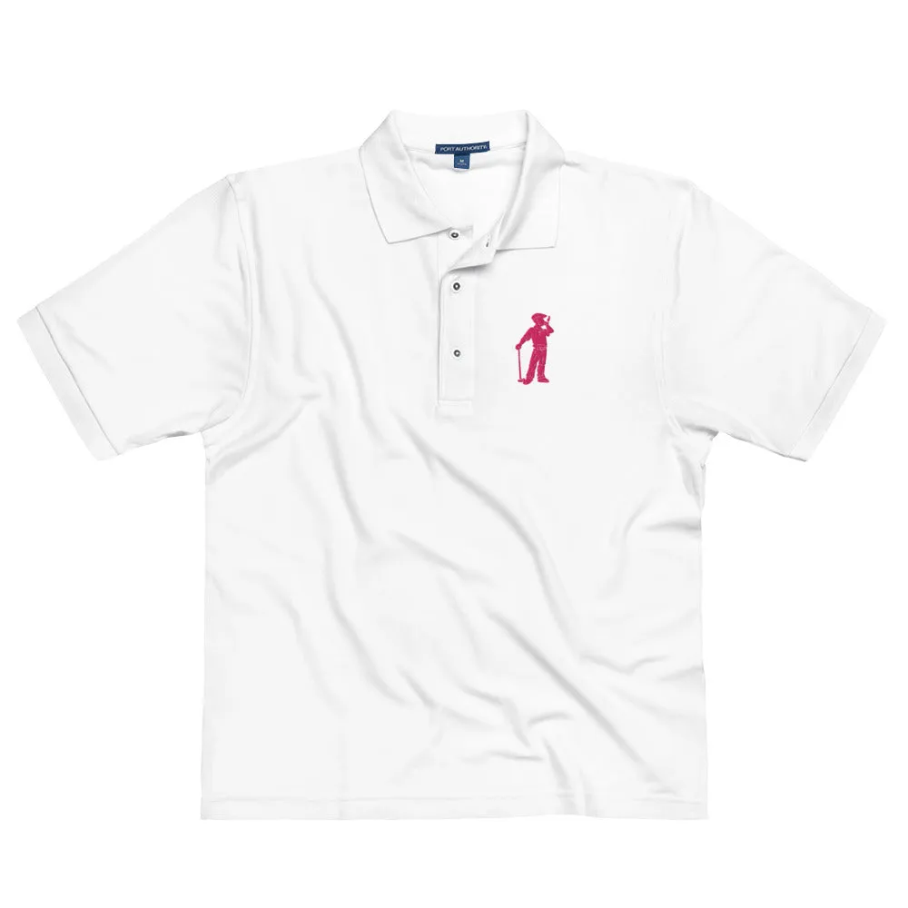 Male Golfer Premium Embroidered Polo - Pink