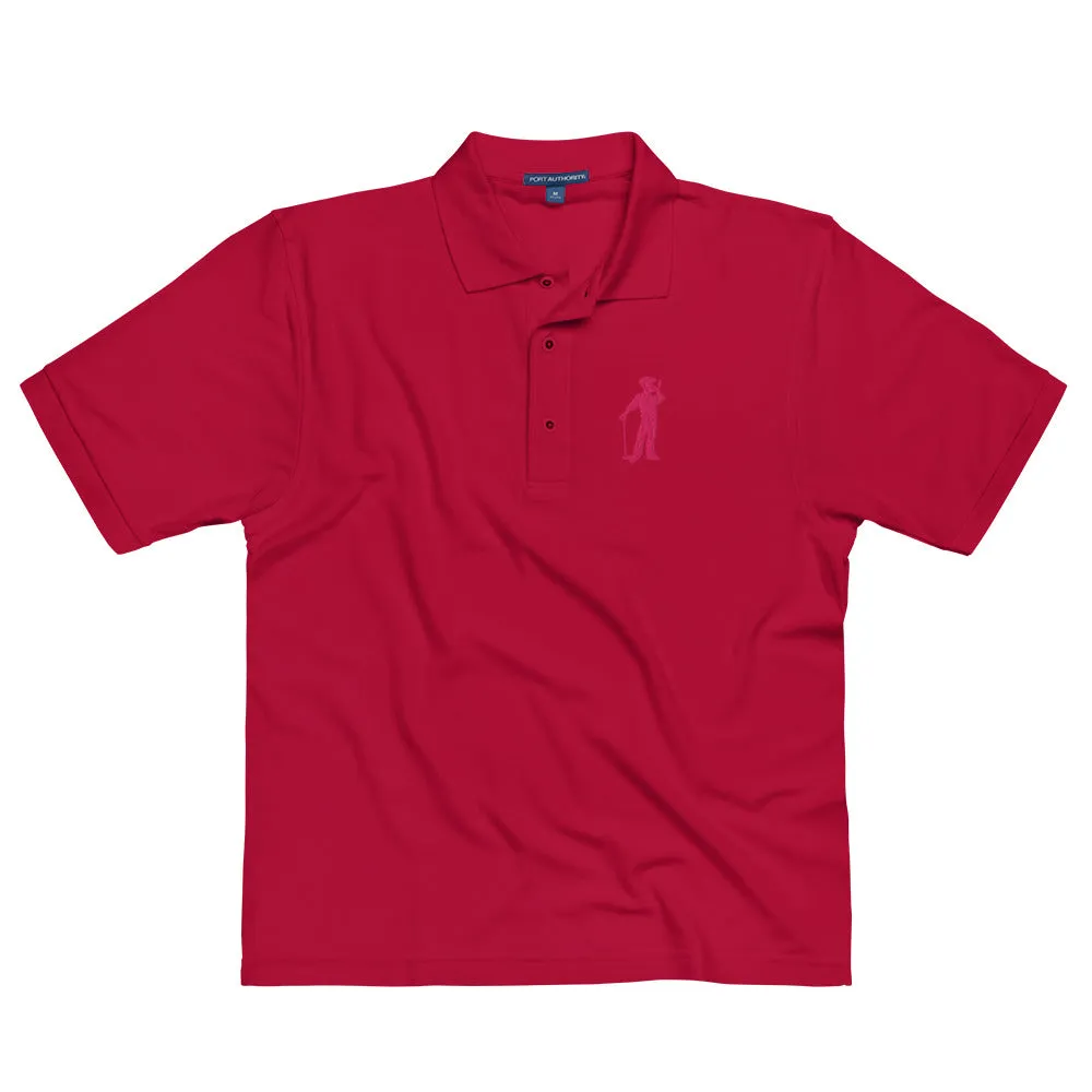 Male Golfer Premium Embroidered Polo - Pink