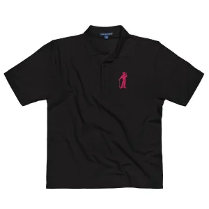 Male Golfer Premium Embroidered Polo - Pink