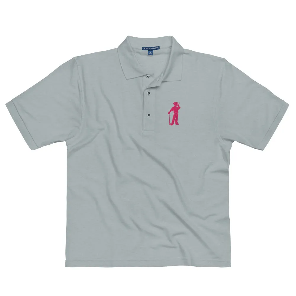 Male Golfer Premium Embroidered Polo - Pink