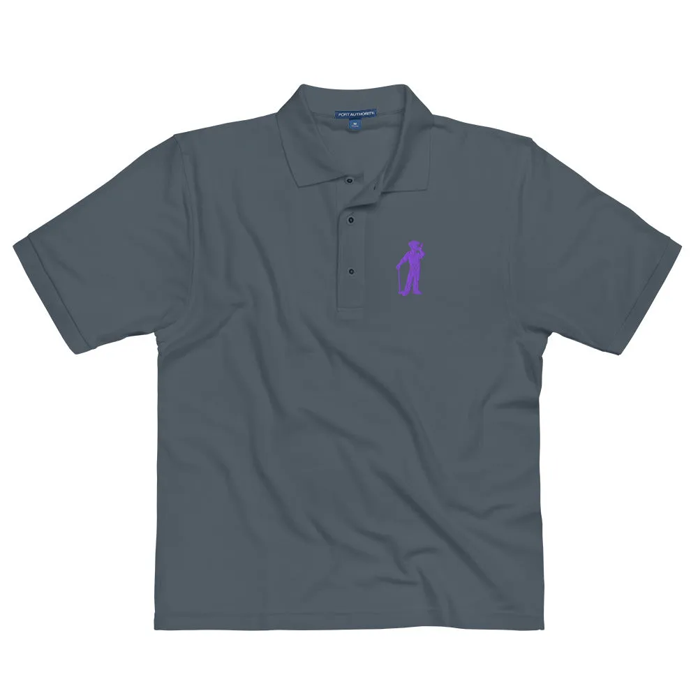 Male Golfer Premium Embroidered Polo - Purple