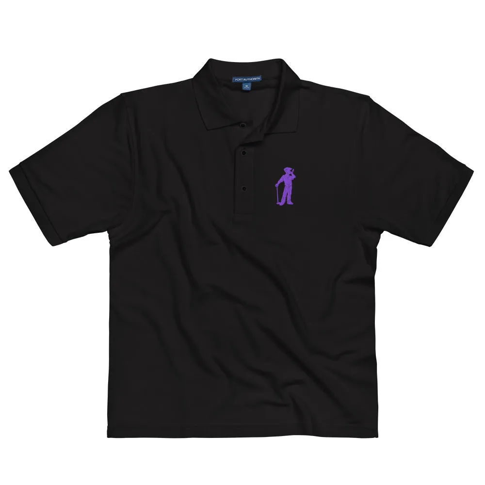 Male Golfer Premium Embroidered Polo - Purple