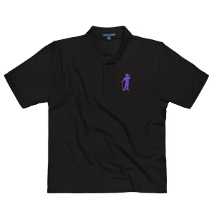 Male Golfer Premium Embroidered Polo - Purple