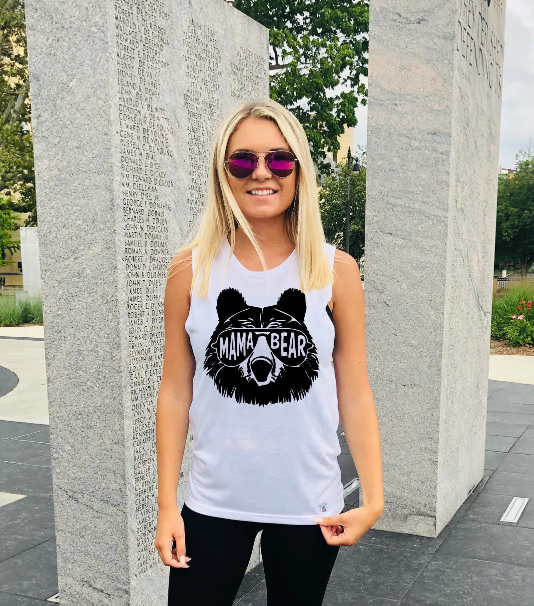 Mama Bear Glasses Tank | Womens Yoga Tank