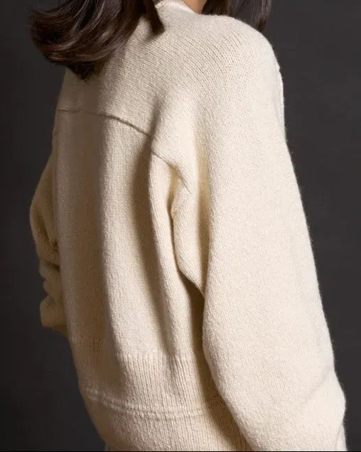 Marfa Crew Neck Sweater in Vintage White