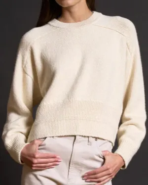 Marfa Crew Neck Sweater in Vintage White