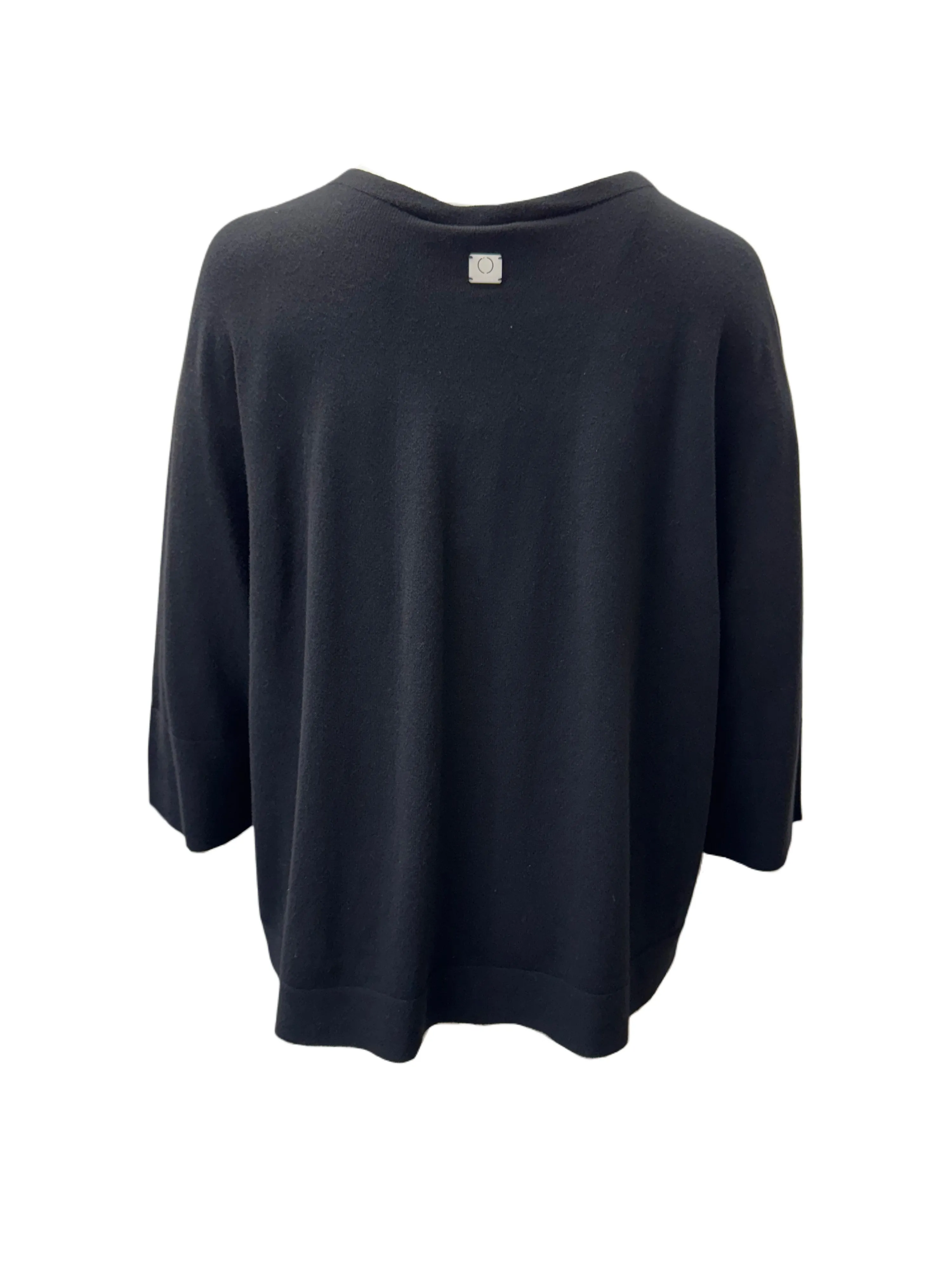 Marina Rinaldi Women's Black Addendo Pullover Sweater NWT