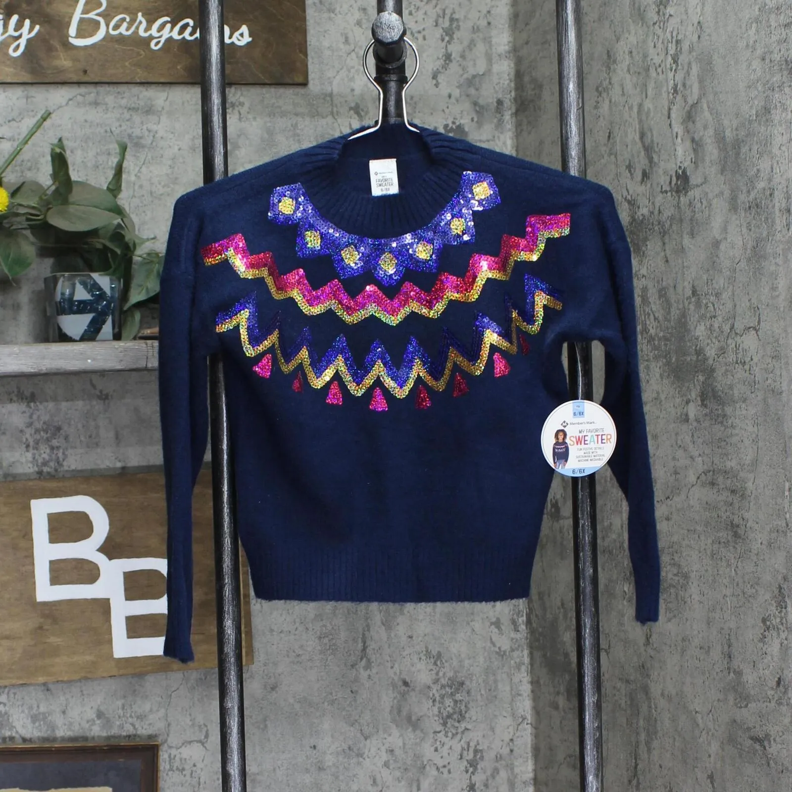Member's Mark Sequin Girls My Favorite Sweater G91564