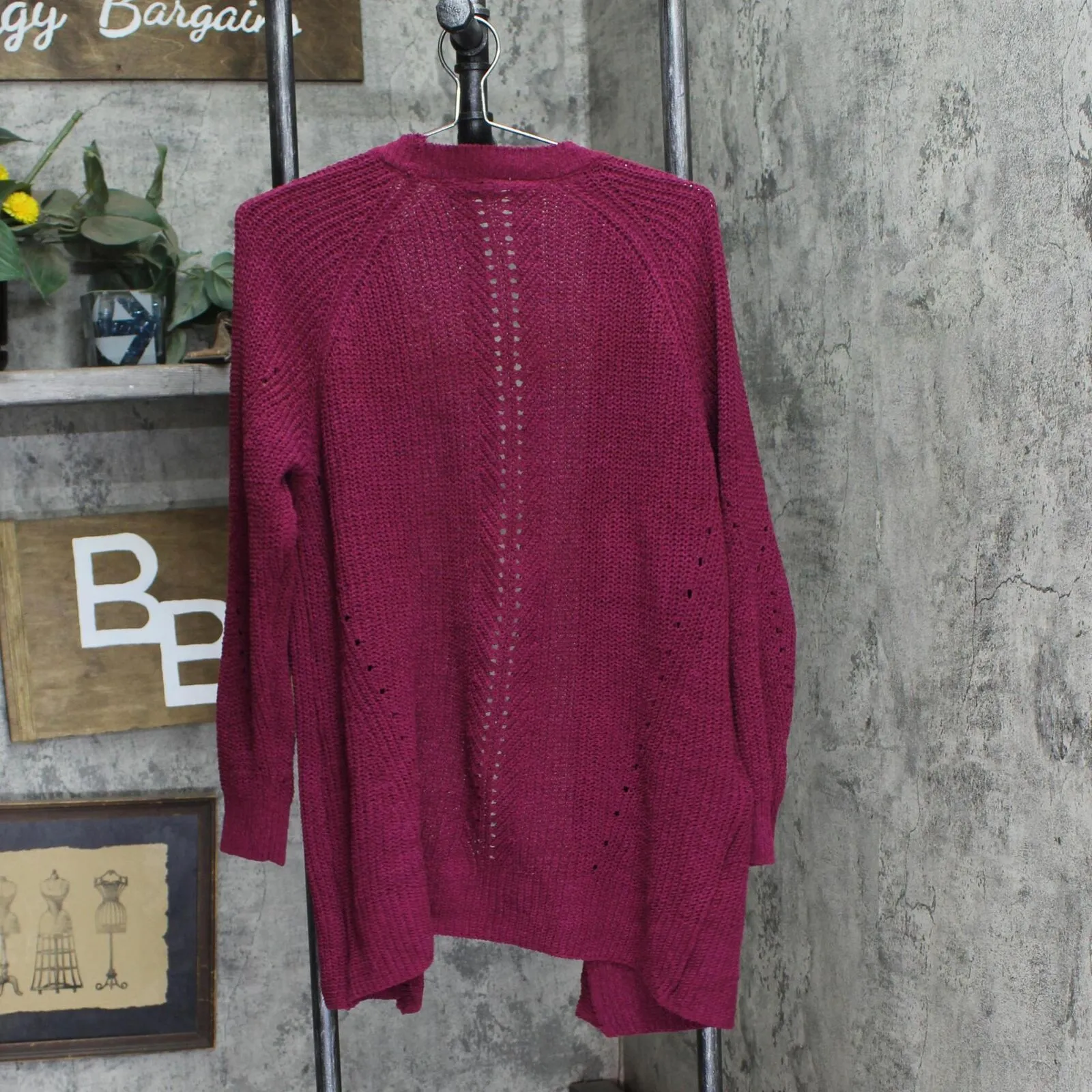 Member's Mark Womens Knit Open Front Chenille Cardigan Sweater S884S1