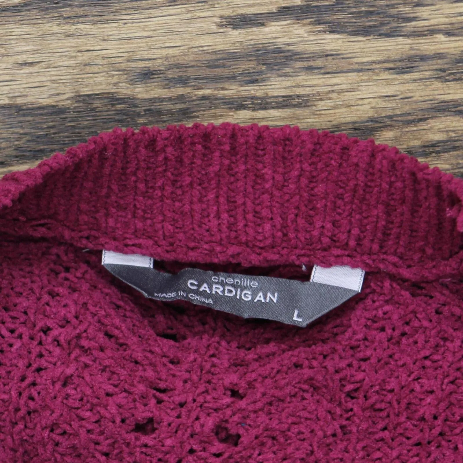 Member's Mark Womens Knit Open Front Chenille Cardigan Sweater S884S1