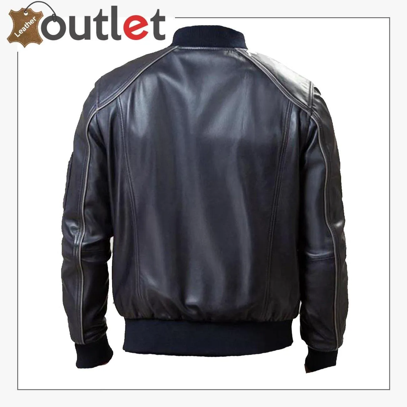 Men Black Bomber Jacket