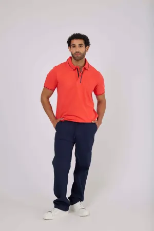 Men Polo Casual Regular Fit Blue