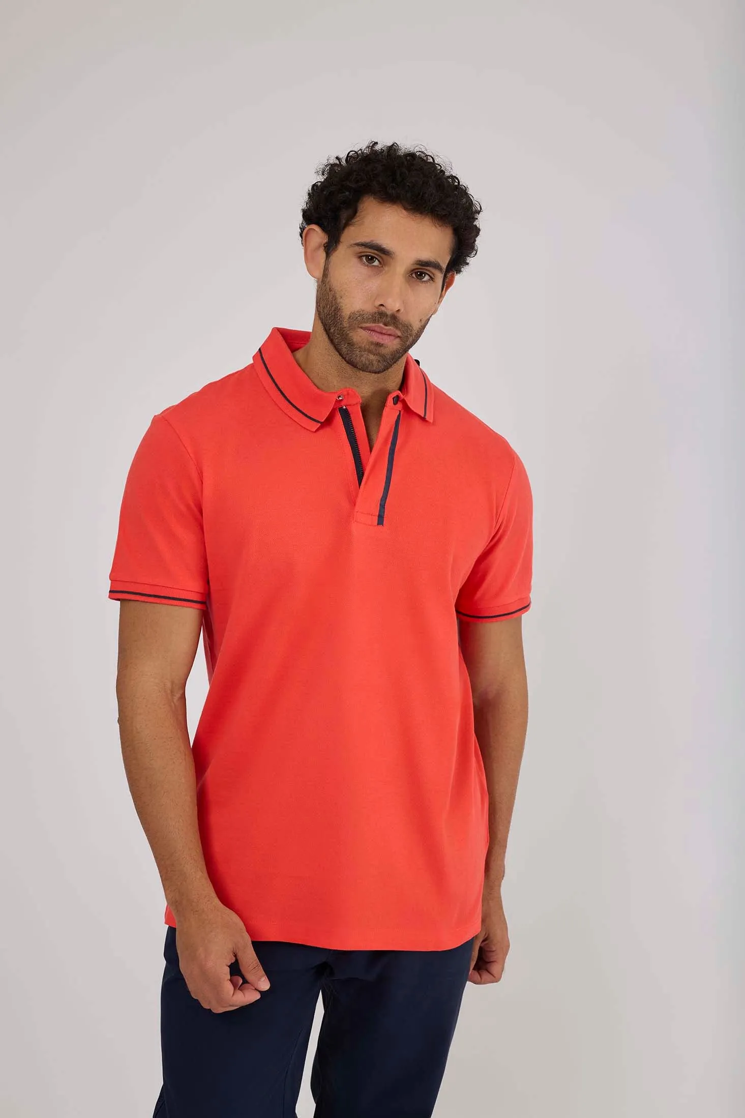 Men Polo Casual Regular Fit Blue