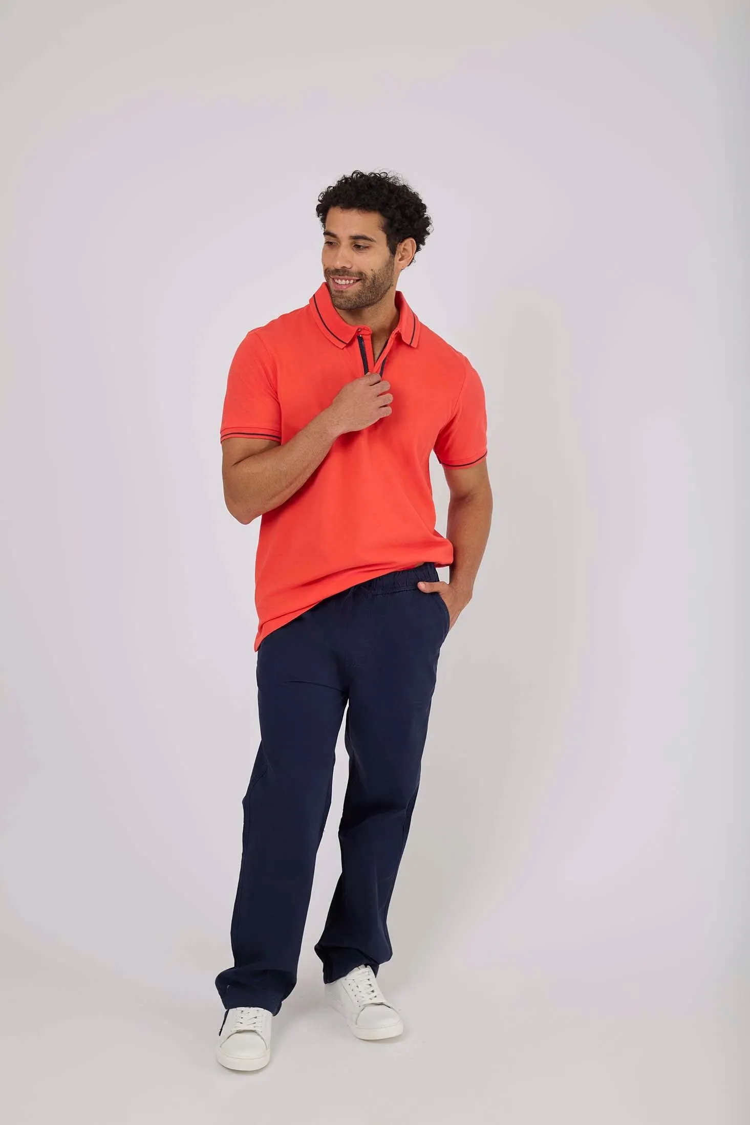 Men Polo Casual Regular Fit Blue