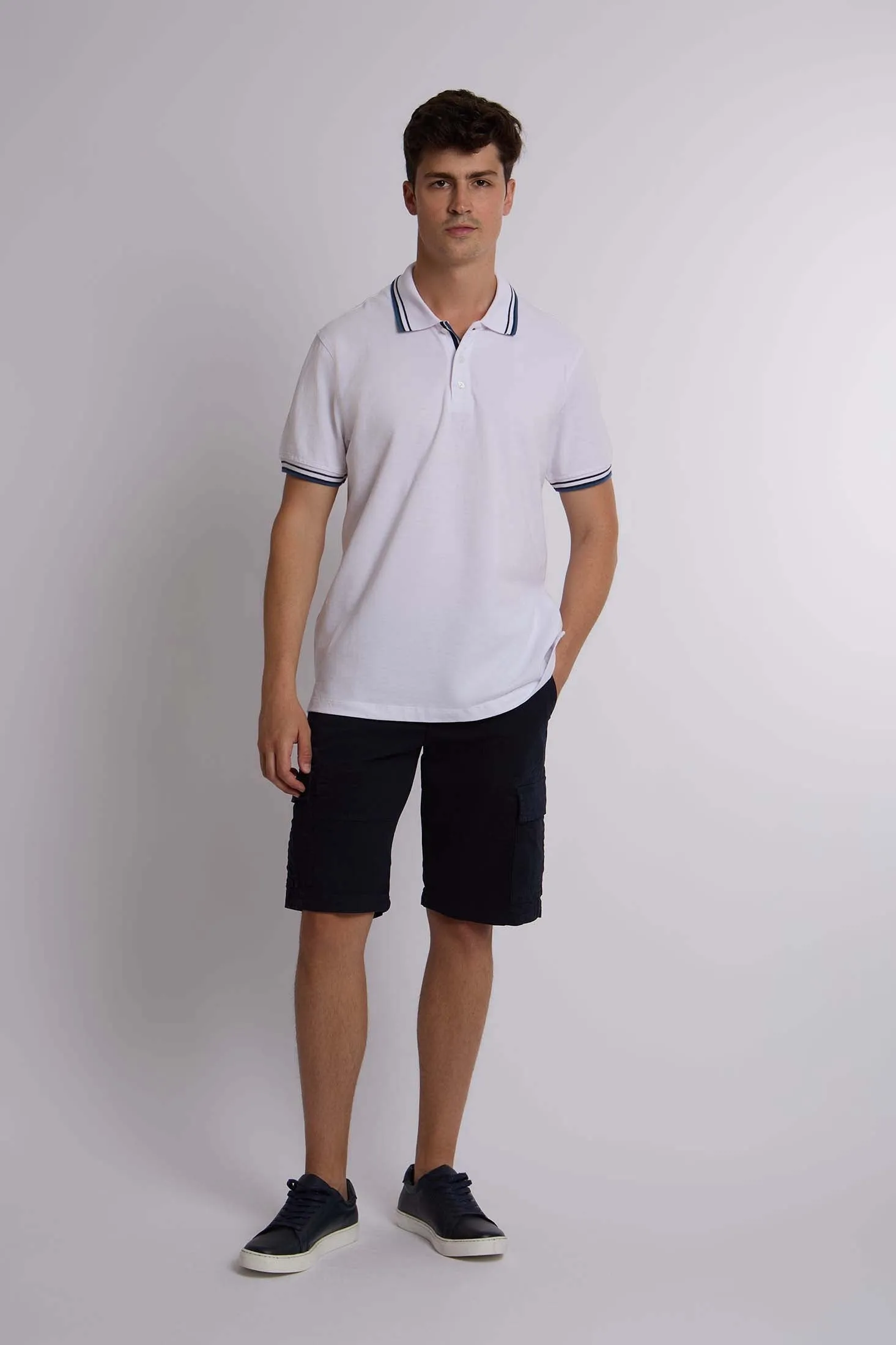 Men Polo Casual  With Rubber Print Orange