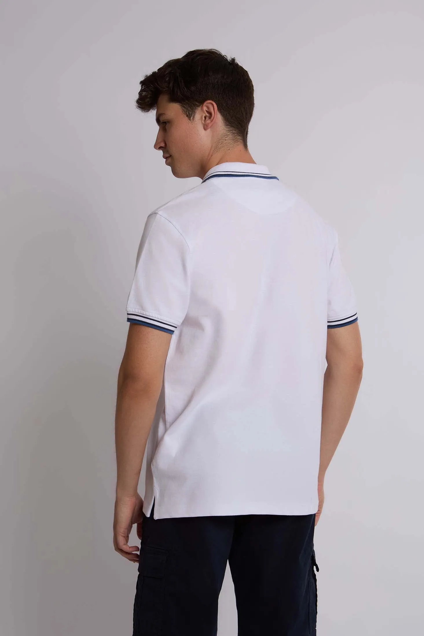 Men Polo Casual  With Rubber Print Orange