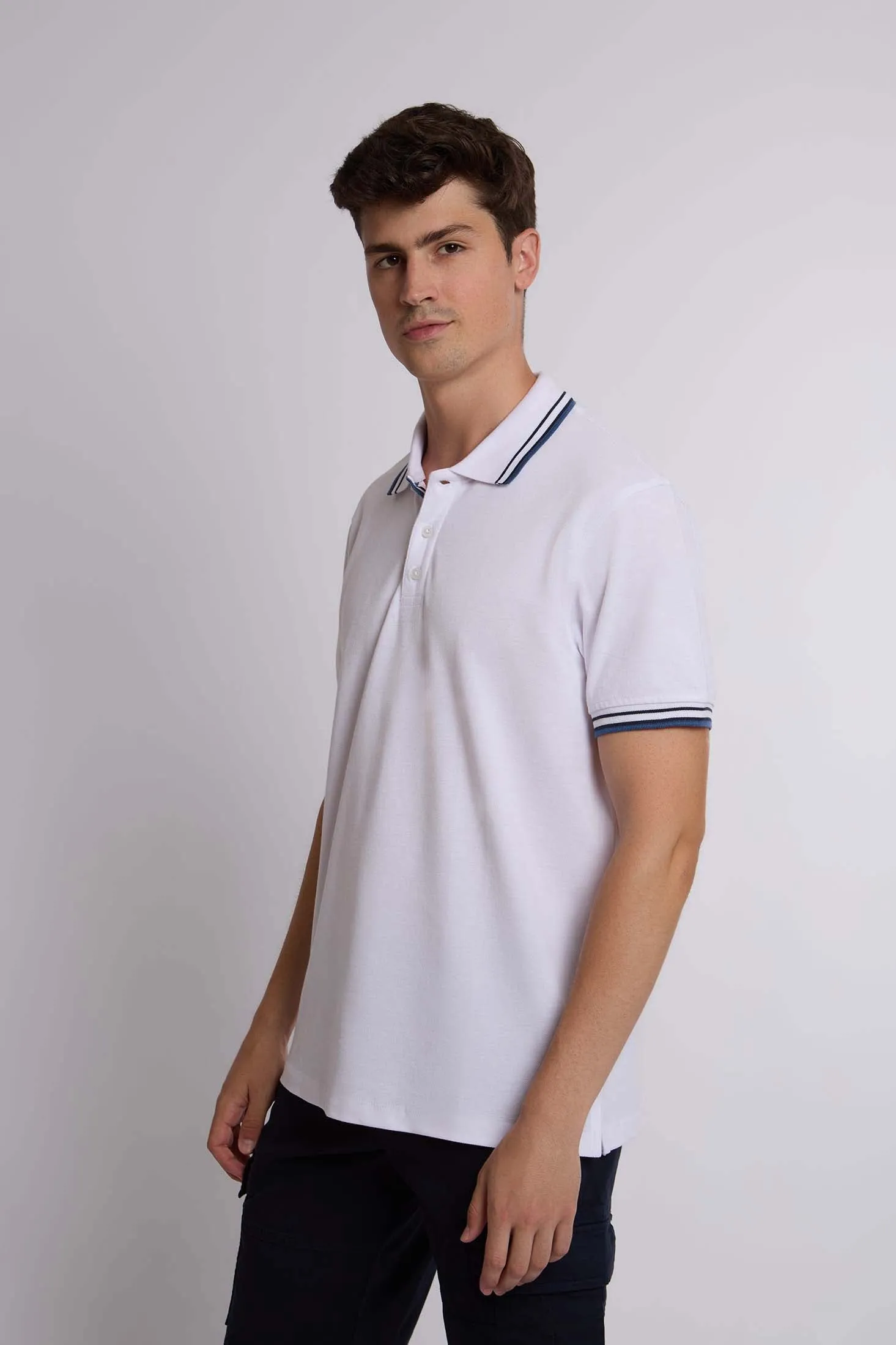 Men Polo Casual  With Rubber Print Orange