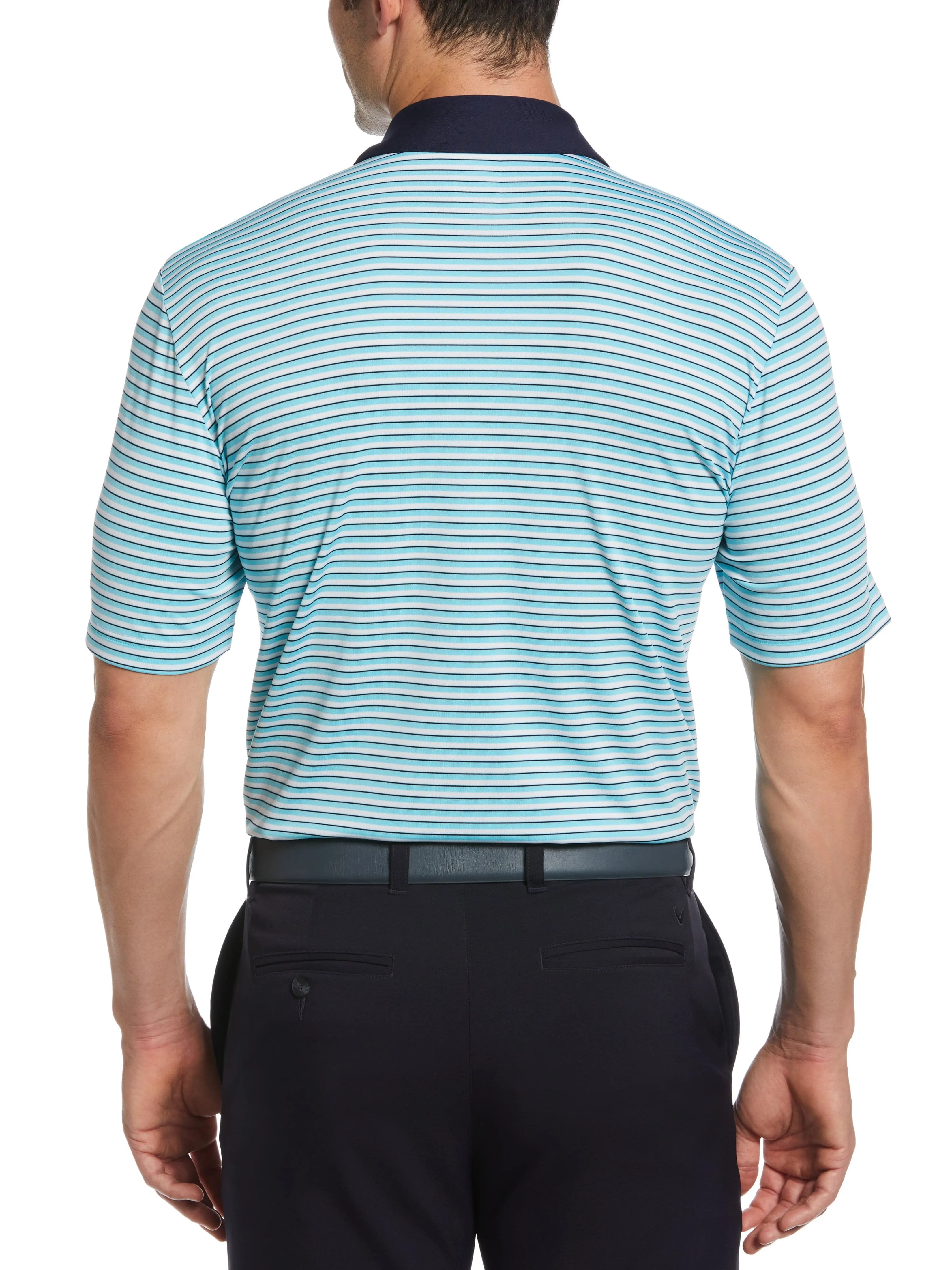 Mens 3-Color Stripe Polo