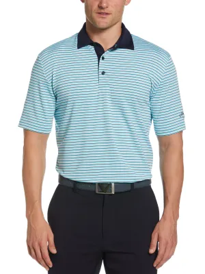 Mens 3-Color Stripe Polo