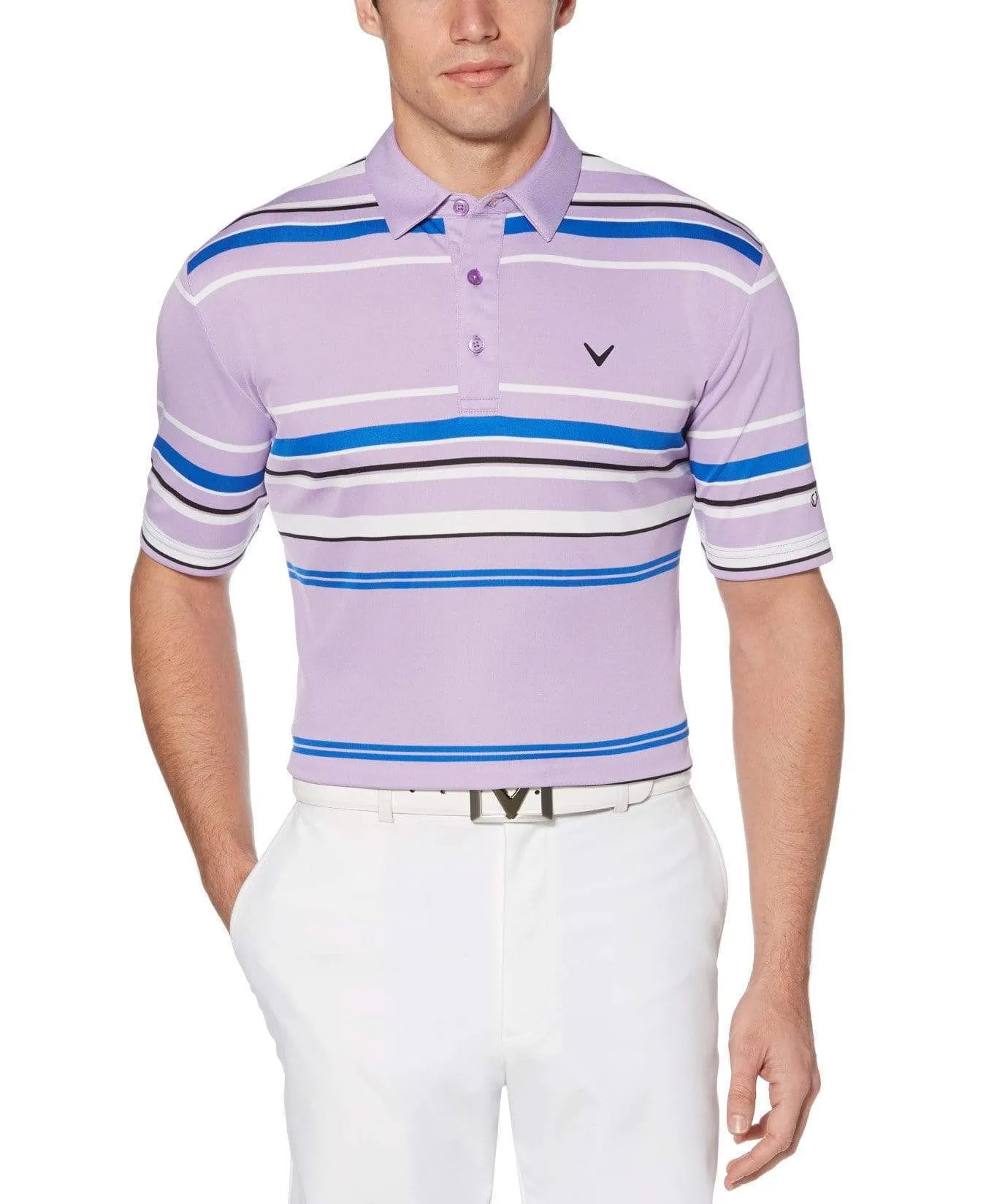 Mens Birdseye Stripe Polo