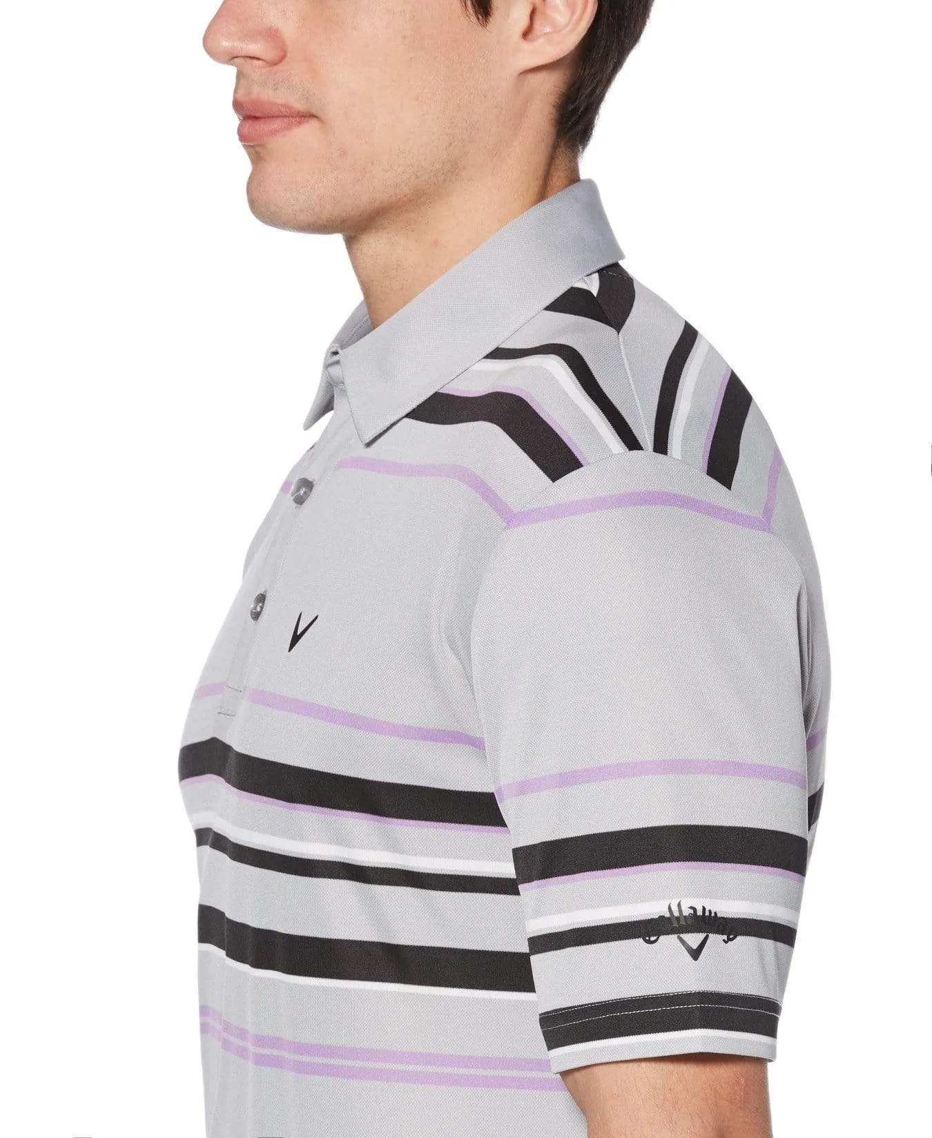 Mens Birdseye Stripe Polo