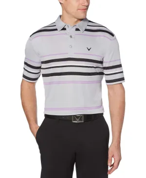 Mens Birdseye Stripe Polo
