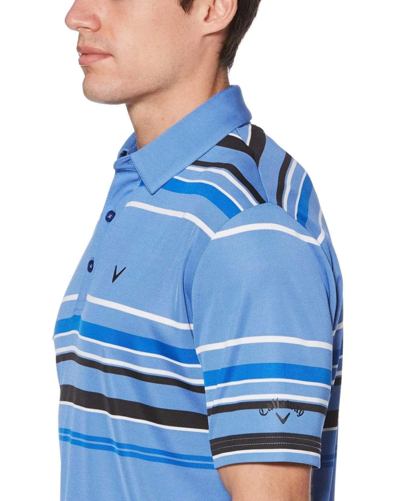 Mens Birdseye Stripe Polo