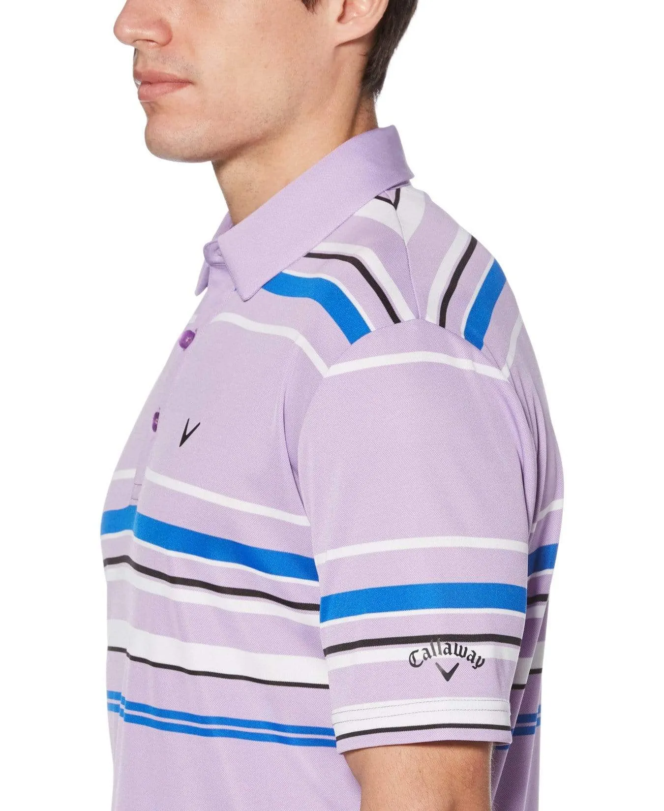 Mens Birdseye Stripe Polo
