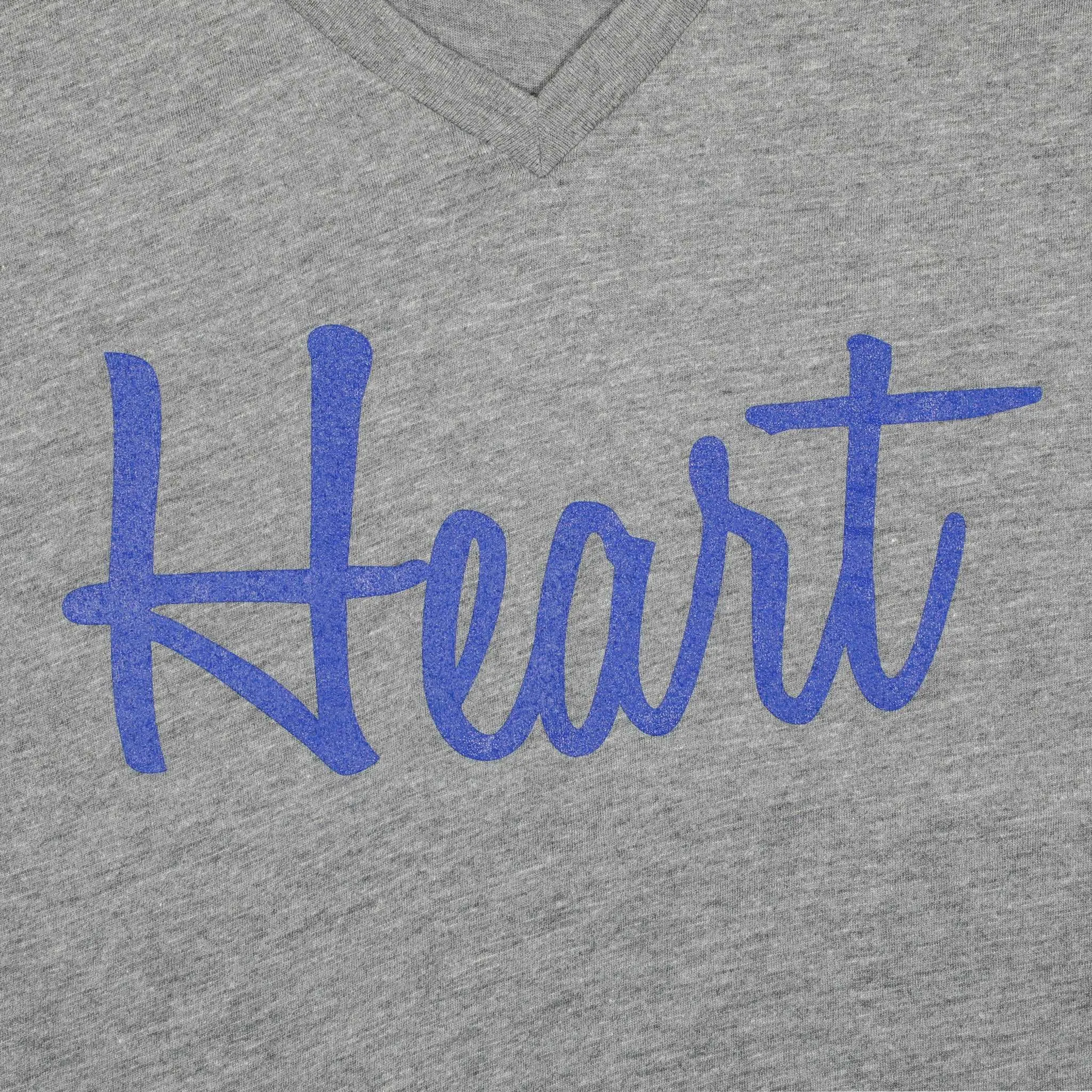 Men's - Heart Heather Grey V-Neck T-Shirt