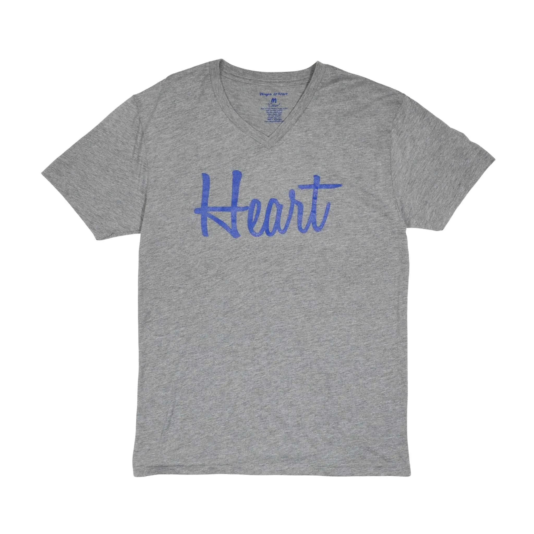 Men's - Heart Heather Grey V-Neck T-Shirt
