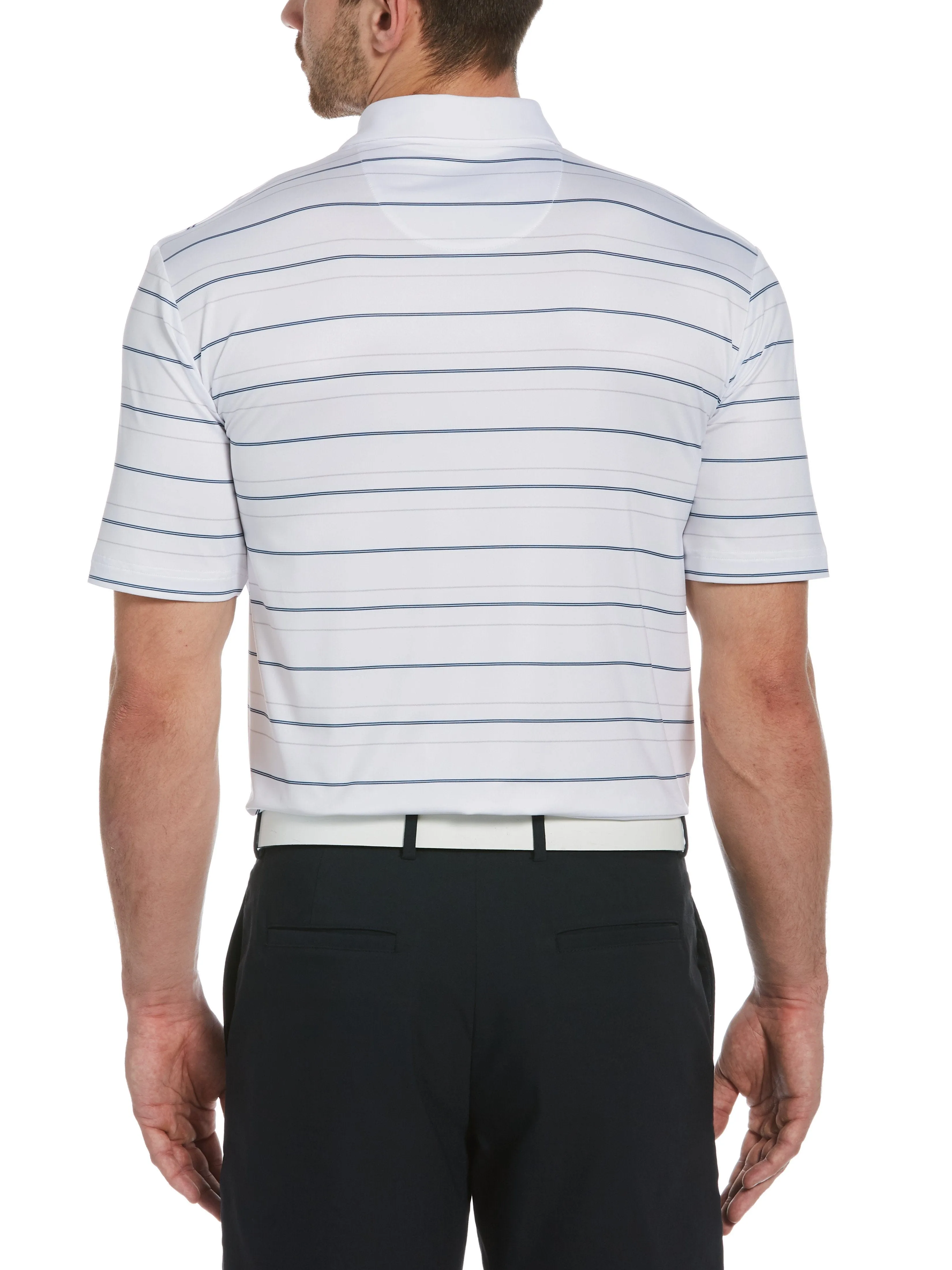 Mens Striped Polo