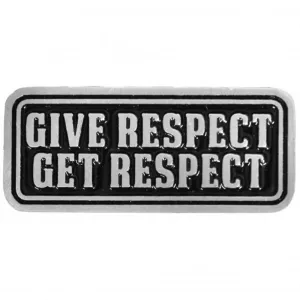 Milwaukee Leather MLP9267 Give Respect Pin For Jackets, Vest, Hats and Clothing