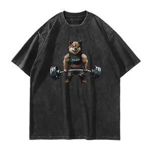 Muscle Dog Washed T-Shirt