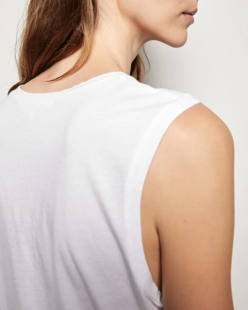 MUSCLE TEE IN WHITE
