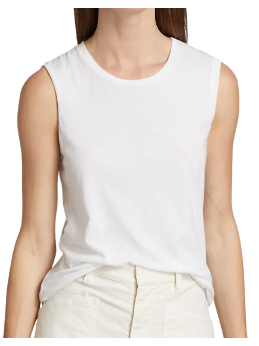 MUSCLE TEE IN WHITE