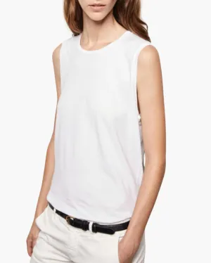MUSCLE TEE IN WHITE