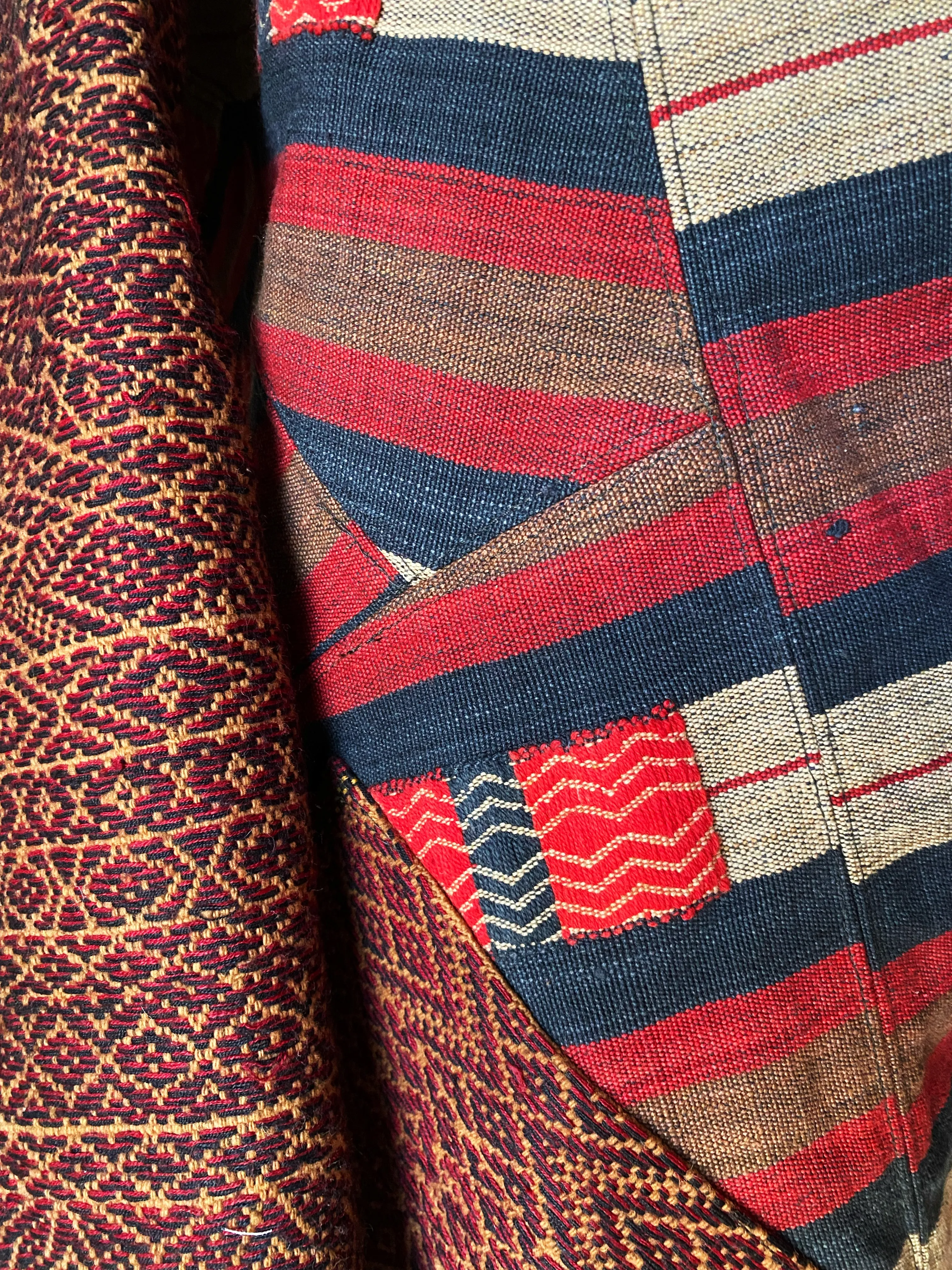 Nagas and Chin handwoven textiles cocoon jacket