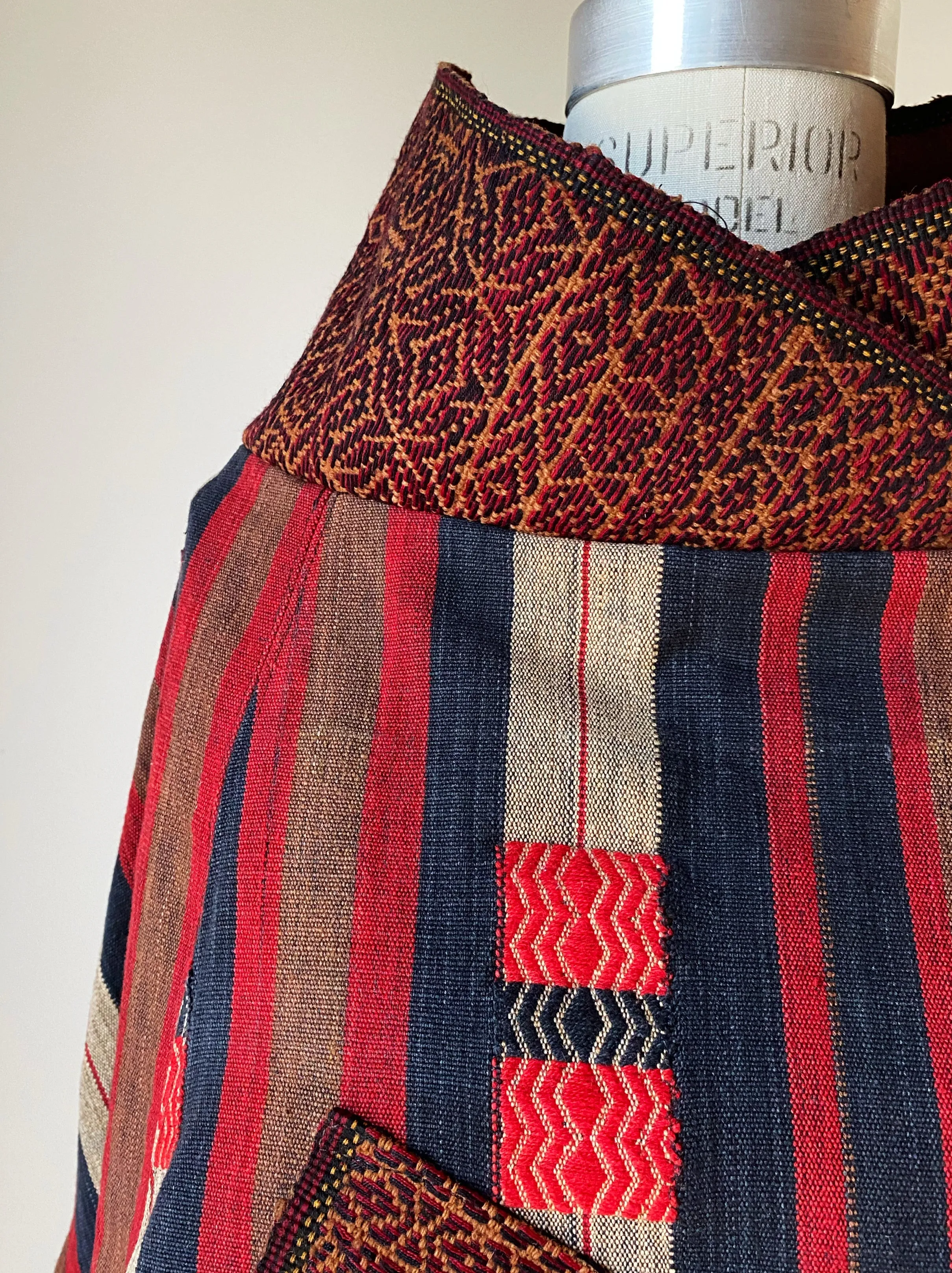 Nagas and Chin handwoven textiles cocoon jacket